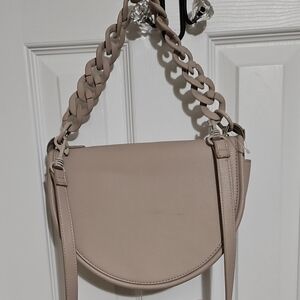 BCBGeneration Tan Chain Crescent Crossbody Purse ** Final Mark Down